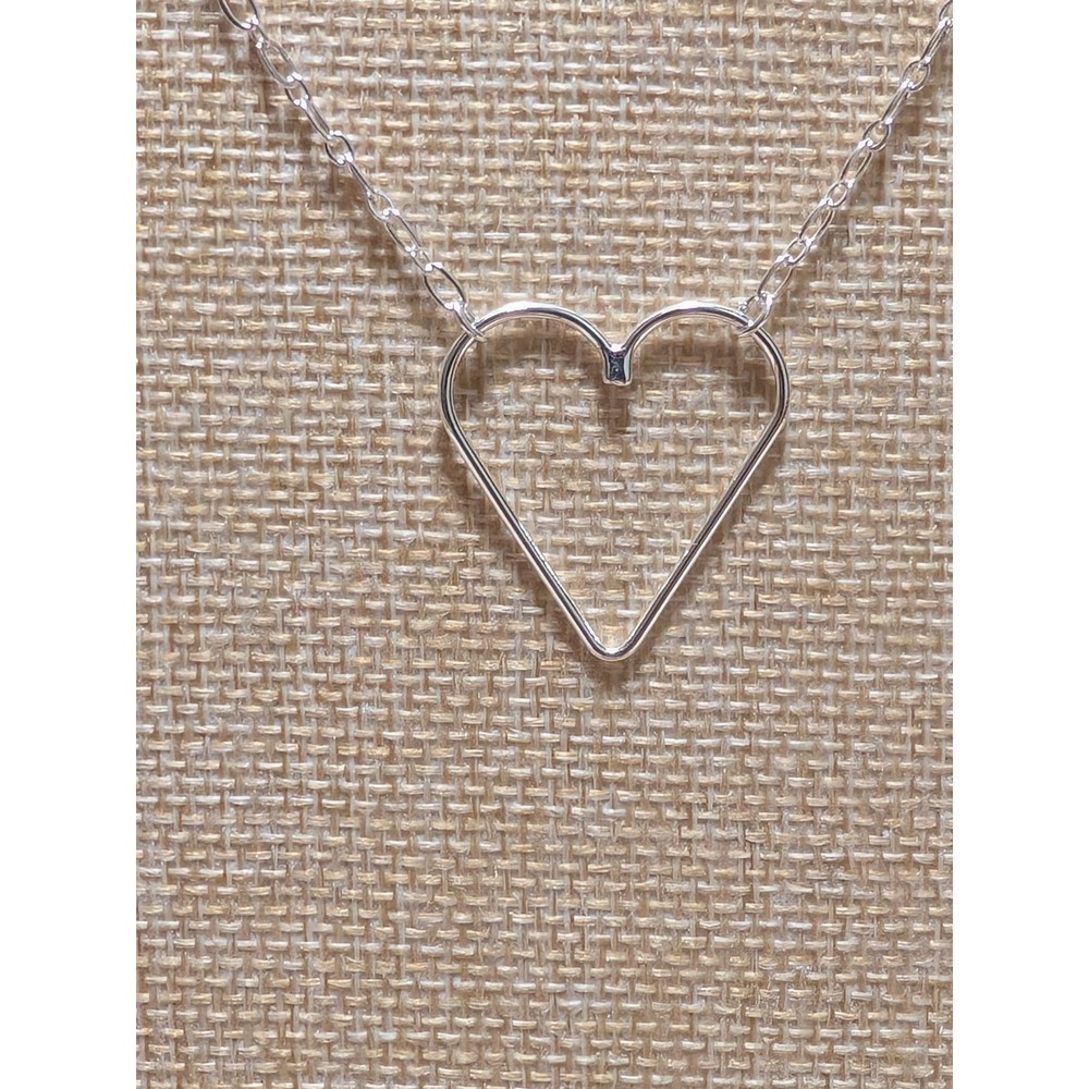 Park Lane Silver-tone Heart Charm Cable Chain Necklace NIB